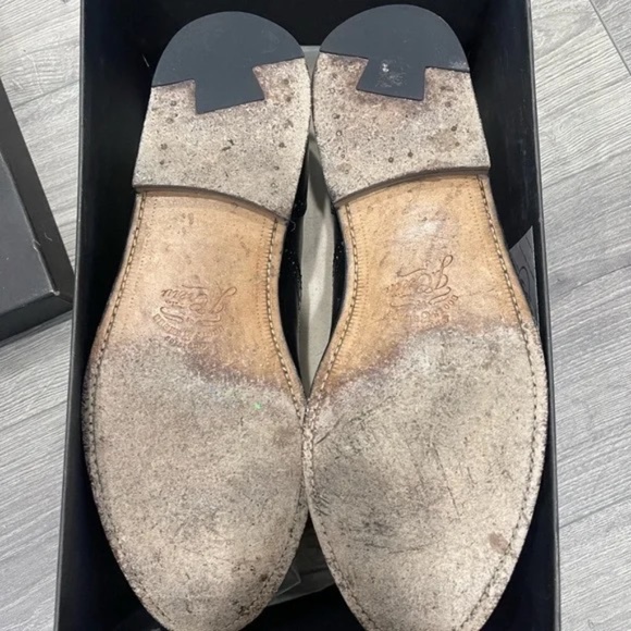 J. Crew Mens Ludlow Classic Black Leather Semi Brogue Shoes - Picture 8 of 16